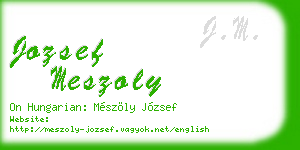 jozsef meszoly business card