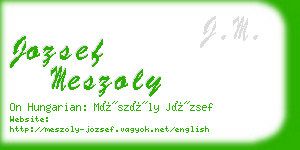 jozsef meszoly business card